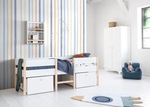 Behang Delicate Stripes Rol Multi Blauw