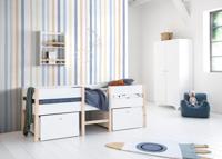 Behang Delicate Stripes Rol Multi Blauw