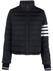Thom Browne veste de ski rayées à col montant - Bleu
