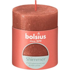 Bolsius Stompkaars Shimmer Amber - Ø68 mm - Hoogte 8 cm - 35 Branduren