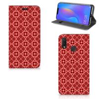 Huawei P Smart Plus | Hoesje met Magneet | Batik Rood