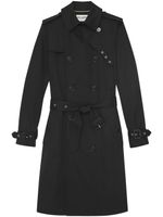 Saint Laurent trench à taille ceinturée - Noir - thumbnail