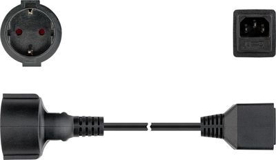 Goobay 55528 electriciteitssnoer Zwart 1,5 m CEE7/7 C14 stekker