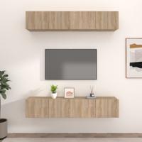Tv-meubels 4 st 80x30x30 cm bewerkt hout sonoma eikenkleurig