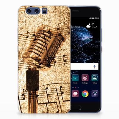 Huawei P10 Plus | Siliconen hoesje | met foto Bladmuziek