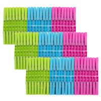 Benson Wasknijpers - 144x stuks - kleurenmix fel - kunststof - 8 cm