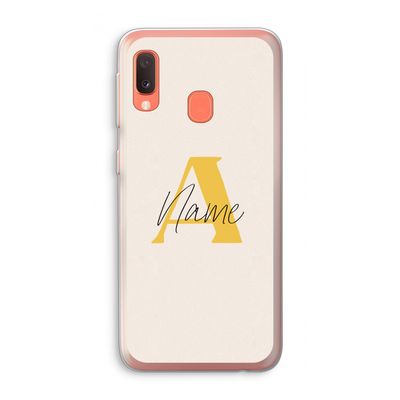 Amber Script: Samsung Galaxy A20e Transparant Hoesje