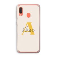 Amber Script: Samsung Galaxy A20e Transparant Hoesje