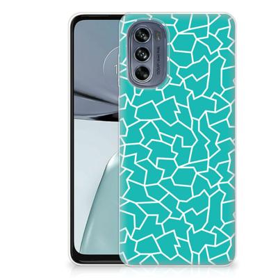 Motorola Moto G62 5G | Hoesje maken | Cracks Blue