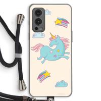 Vliegende eenhoorn: OnePlus Nord 2 5G Transparant Hoesje met koord