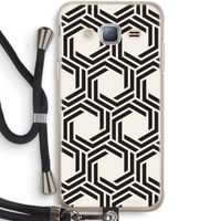 Geometrisch patroon: Samsung Galaxy J3 (2016) Transparant Hoesje met koord