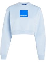 Karl Lagerfeld Jeans sweat en coton biologique à logo imprimé - Bleu