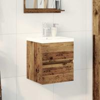 Wastafelkast Zwart eiken 41 x 39 x 62 cm Bewerkt hout