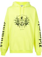 VETEMENTS hoodie à logo imprimé - Jaune