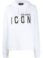 DSQUARED2 sweat à capuche imprimé Icon - Blanc