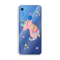 Roze eenhoorn: Huawei Y6s Transparant Hoesje