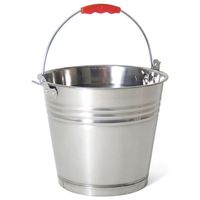 Zinken emmer/bloempot/plantenpot met handvat 6 liter   - - thumbnail