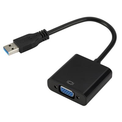 External Graphics Card Converter Cable USB3.0 to VGA Resolution: 720P(Black)