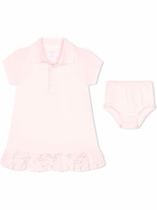 POLO RALPH LAUREN KIDS robe-polo à bord volanté - Rose