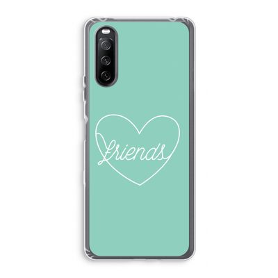 Friends heart pastel: Sony Xperia 10 III Transparant Hoesje