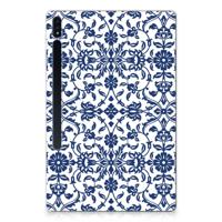 Samsung Galaxy Tab S7 Plus | S8 Plus | Siliconen hoesje | Flower Blue