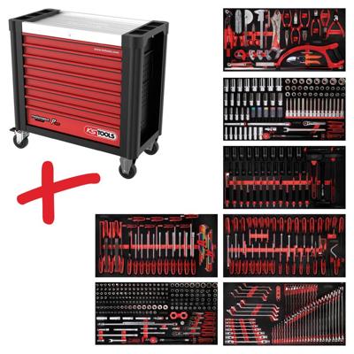 KS Tools 8257510 Werkplaatswagen Kleur (specifiek): Zwart, Rood