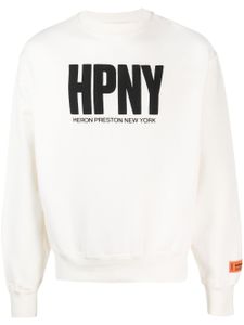 Heron Preston sweat en coton à logo floqué - Blanc