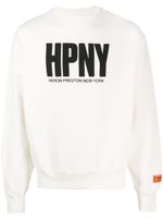 Heron Preston sweat en coton à logo floqué - Blanc - thumbnail