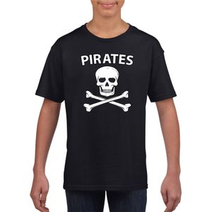 Carnavalskleding piraten shirt zwart kinderen
