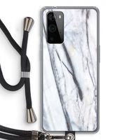 Gestreepte marmer: OnePlus 9 Pro Transparant Hoesje met koord