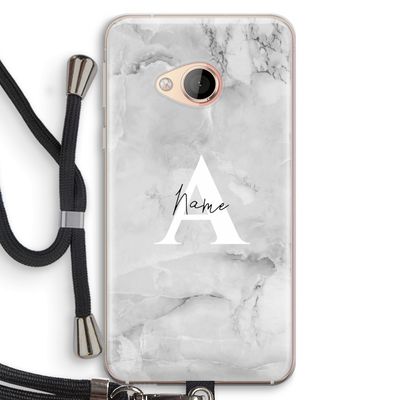 Ivory Marble: HTC U Play Transparant Hoesje met koord