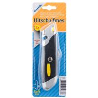 Leen Bakker - Verloflix Utility Mes Quick Release - Metaal - Zwart - 15x4x2.5 Cm