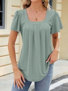 Casual Loose Square Neck Knitted T-Shirt