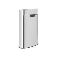 Brabantia 114809 vuilnisbak 40 l Hoek Zwart, Roestvrijstaal - thumbnail