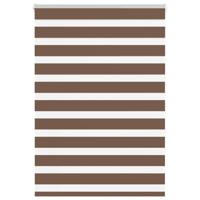 VidaXL Zebra rolgordijn 115x150 cm stofbreedte 110,9cm polyester bruin