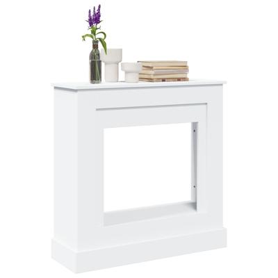 Haardombouw 90x30x90 cm bewerkt hout wit