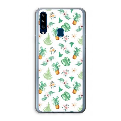Ananas bladeren: Samsung Galaxy A20s Transparant Hoesje