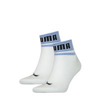 Puma Quarter Sokken New Heritage 2-pack Wit / Blauw-43/46
