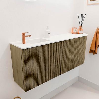Toiletmeubel Mondiaz Joya | 101.6 cm | Meubelkleur Dusk | Faye wastafel Talc Links | 1 kraangat
