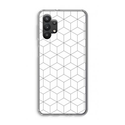 Zwart-witte kubussen: Samsung Galaxy A32 5G Transparant Hoesje