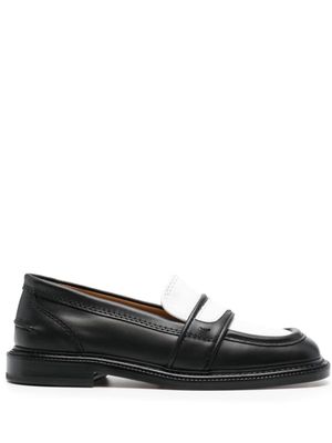 Maison Kitsuné mocassins en cuir à empiècements 25mm - Noir