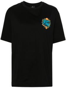 ETRO t-shirt en coton à logo brodé - Noir