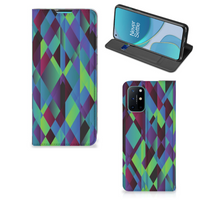OnePlus 8T Stand Case Abstract Green Blue - thumbnail