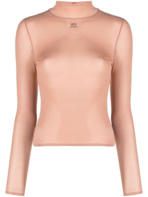 Courrèges sweat à patch logo - Rose