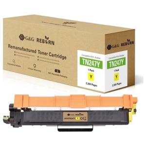 G&G Toner vervangt Brother TN-247Y Compatibel Geel 2300 bladzijden Reborn remanufactured 21187