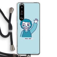 Zwaai: Sony Xperia 1 III Transparant Hoesje met koord