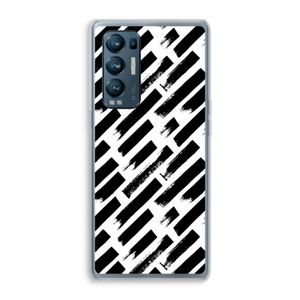 Zwarte vegen: Oppo Find X3 Neo Transparant Hoesje