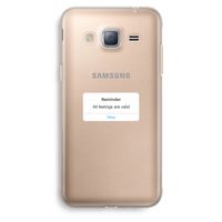 Reminder: Samsung Galaxy J3 (2016) Transparant Hoesje