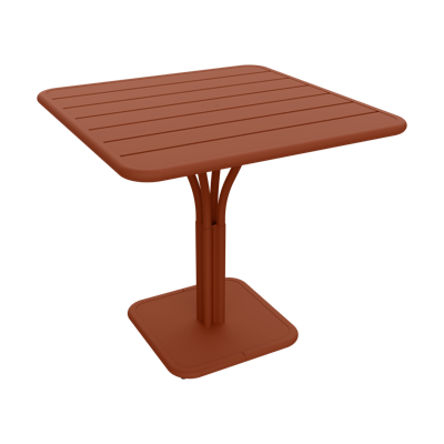 Fermob Luxembourg tuintafel kolom 80x80 cm Red Ochre