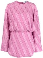 The Attico robe en jacquard à manches longues - Rose